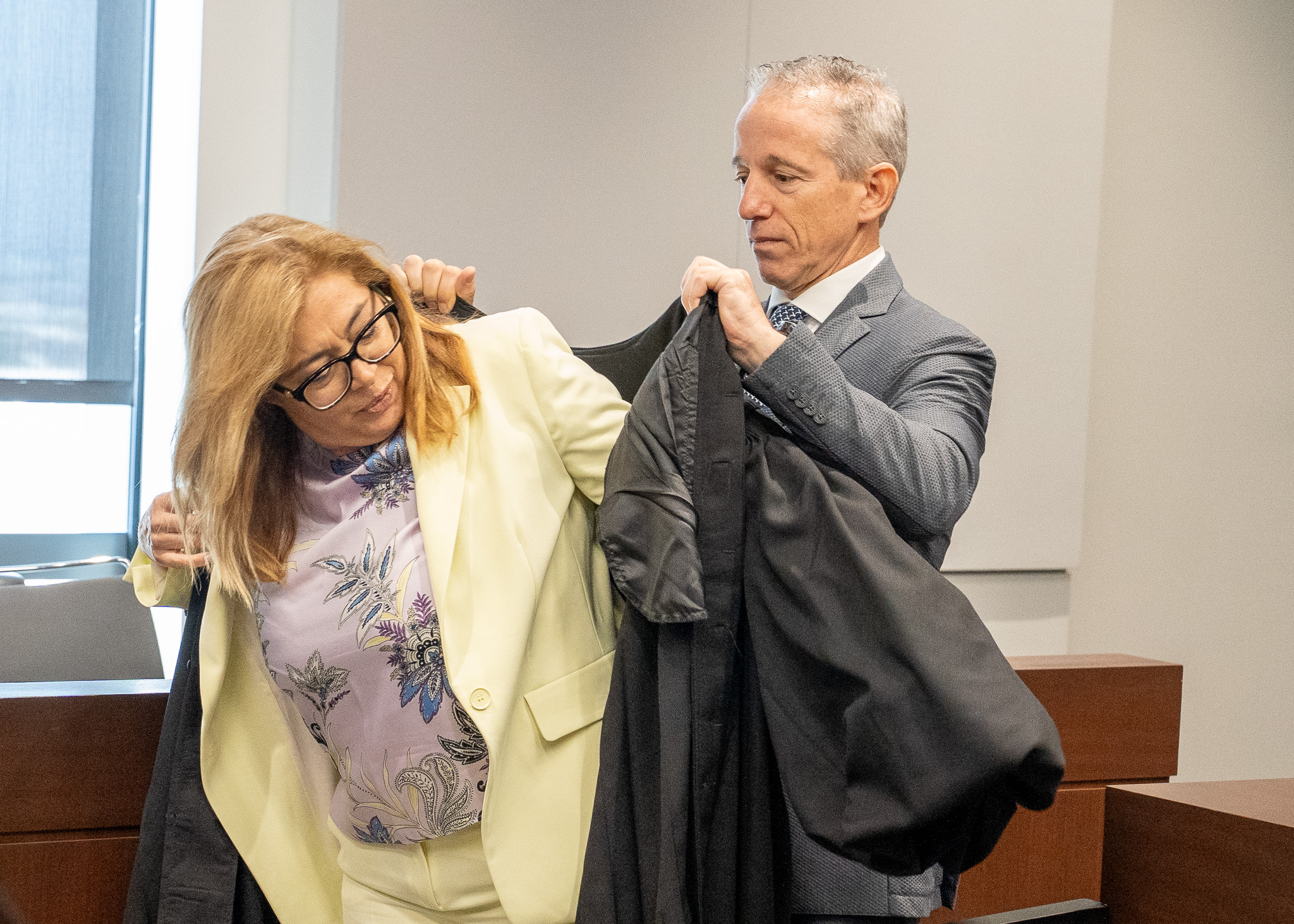 Judges Alicia Garcia Priovolos and Marlene Fernandez‑Karavetsos, and Jason Dimitris Welcome Visitors from Greece