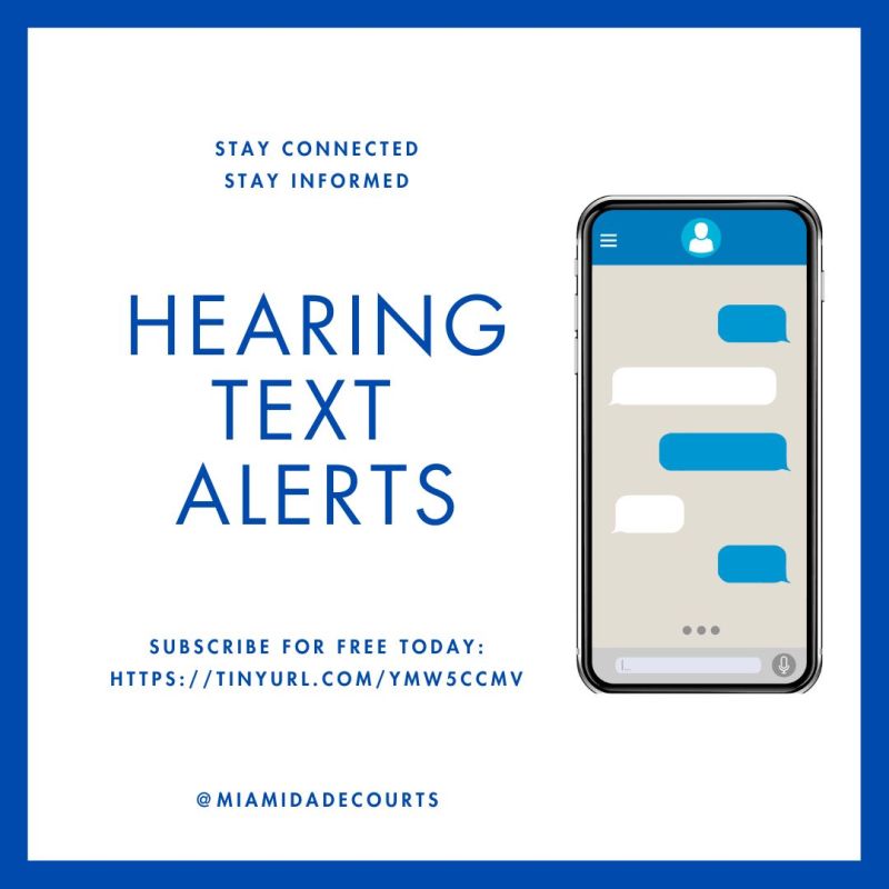 Sign Up for Free Text Alerts About Upcoming Hearings